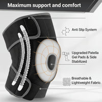  Knee support with secure fit for daily wear