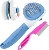 self cleaning slicker brush for cats and dogs