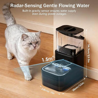 Sensor Activated Cat Water Fountain with Wireless Design