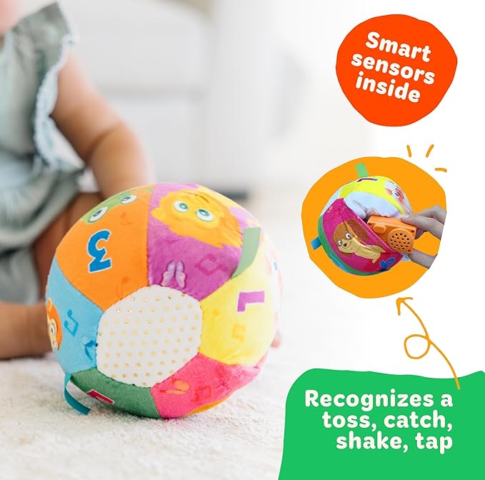 Sensory baby ball toy with music and sound effects for early development