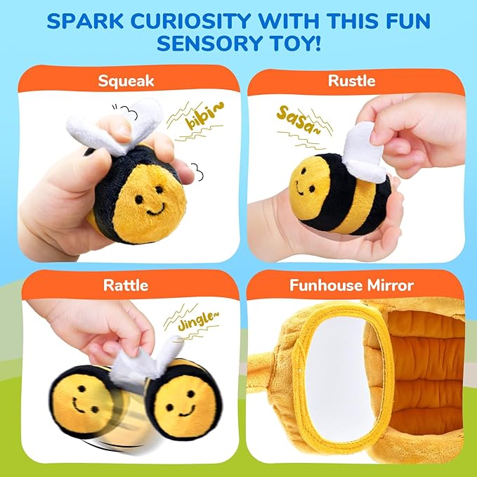 Sensory beehive toy for babies and toddlers 0-3 years