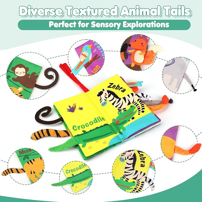 Sensory Interactive Infant Cloth Book For Early Learning