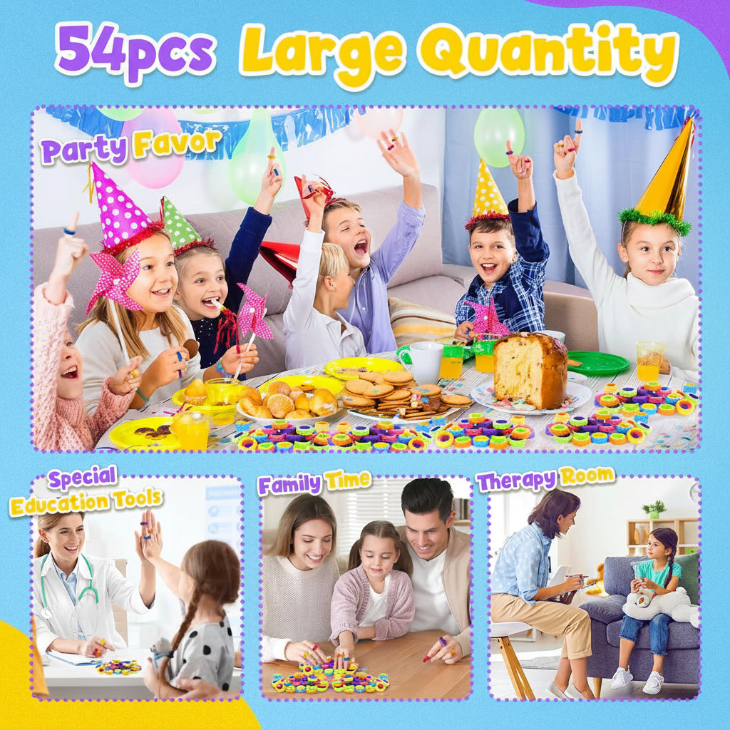 Sensory play fidget ring for interactive finger activity