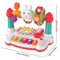 Sensory rabbit phone toy for children with storytelling, music and colorful light effects