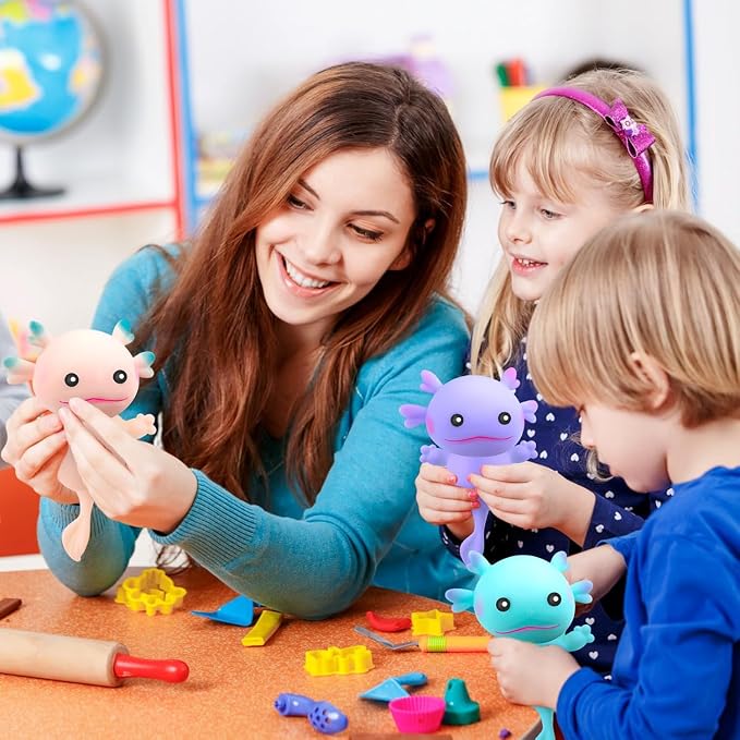 Sensory squeeze toy set with multiple colours