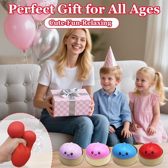 Sensory squishy dumpling toys for stress relief and fun