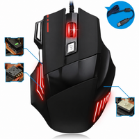 7 button LED mouse shown from side angle