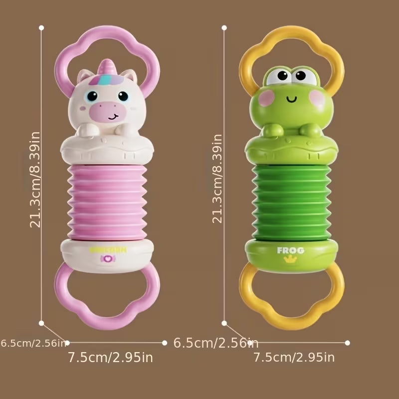 Shaking sound rattle for baby tummy time and sitting play
