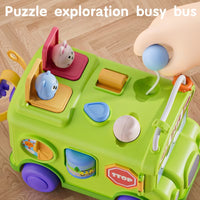 Shape matching bus toy for children early learning play