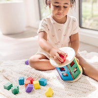 Shape recognition sorting toy for toddlers wooden montessori learning toy for early development