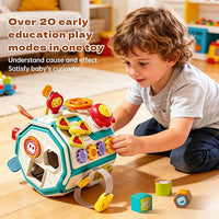 Shape sorter music toy for toddlers with interactive activities