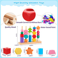 shape sorting montessori toy for preschool learning and development