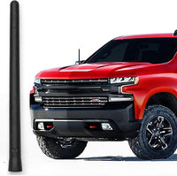 AntennaMastsRus Short Rubber Antenna for Chevrolet Silverado 1500, 6 3/4 Inch, Black EPDM Rubber