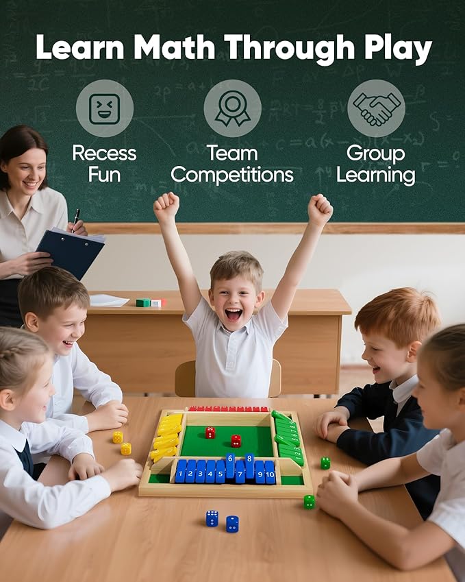 Shut The Box game box for easy storage and travel