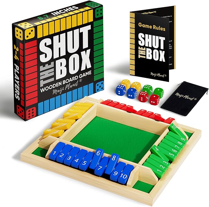Shut The Box math dice game for family and groups