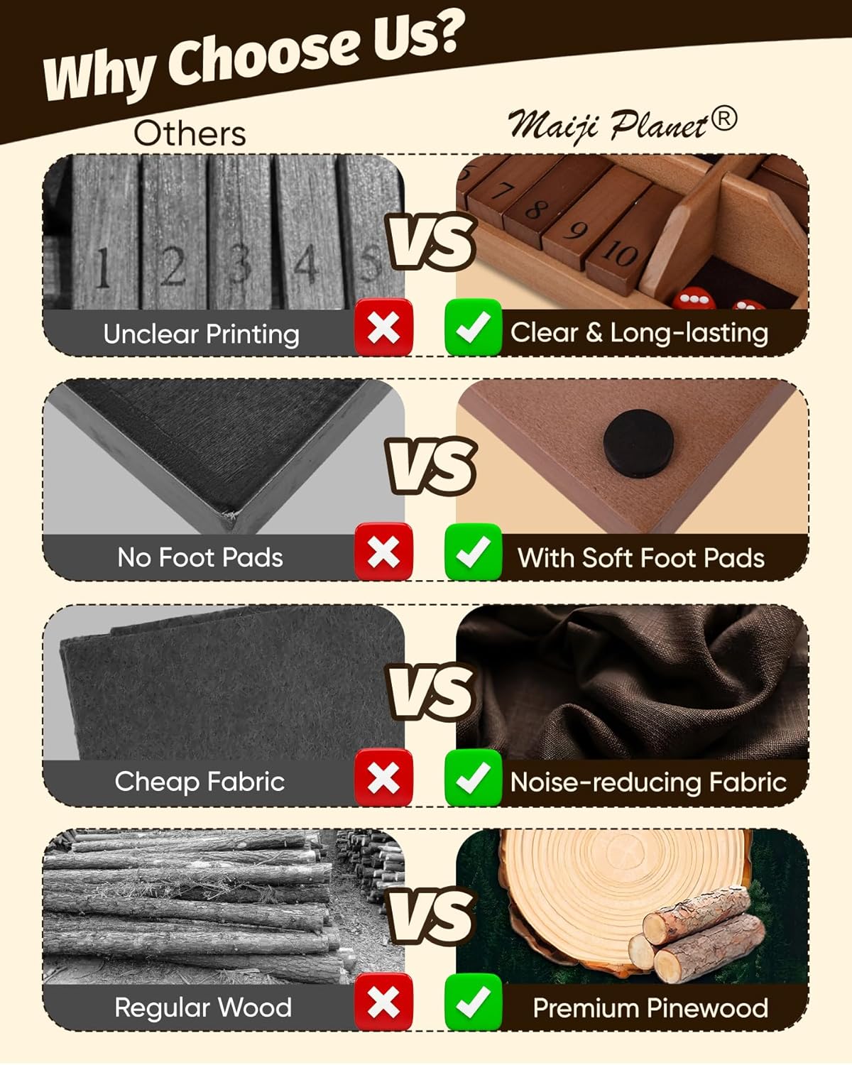 Shut The Box game box for easy storage and travel