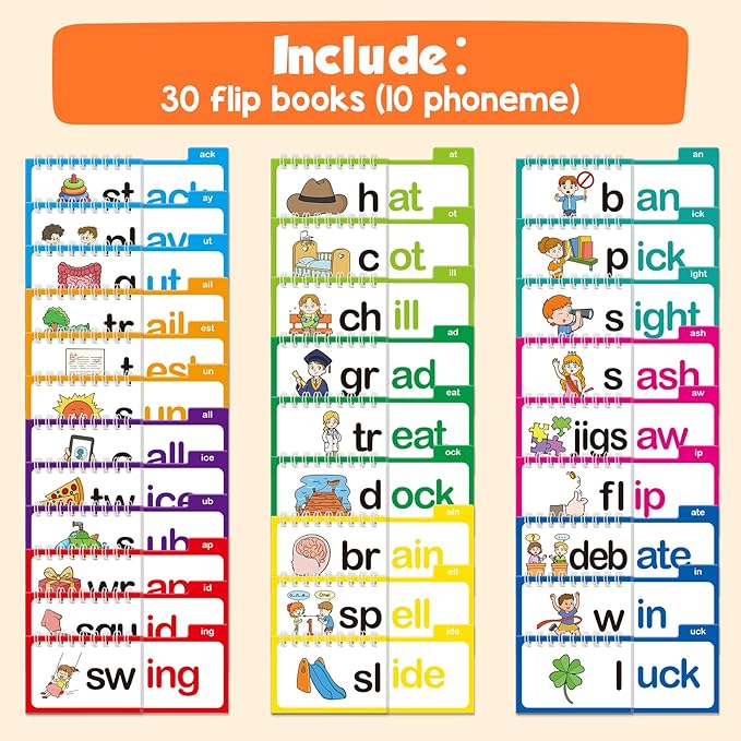 Sight Words Phonics Flip Books For Kindergarten