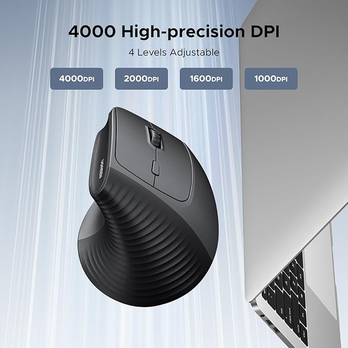Silent click vertical mouse for quiet office and home use