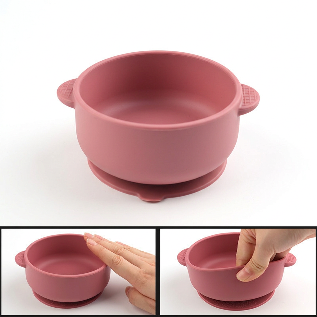Silicone Baby Bowl with Suction Base for Secure Feeding, Easy Cleanup