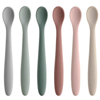 6-Piece Silicone Baby Feeding Spoons Set, Soft-Tip Feeding Utensils
