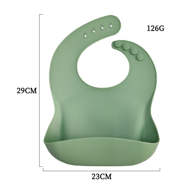 waterproof silicone baby bib easy to clean and reusable