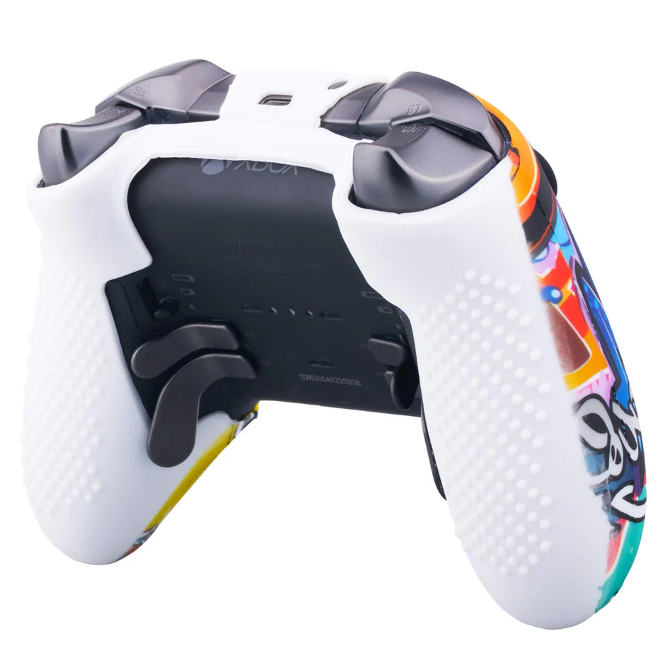 Silicone controller cover set with 6 thumb grip analog caps