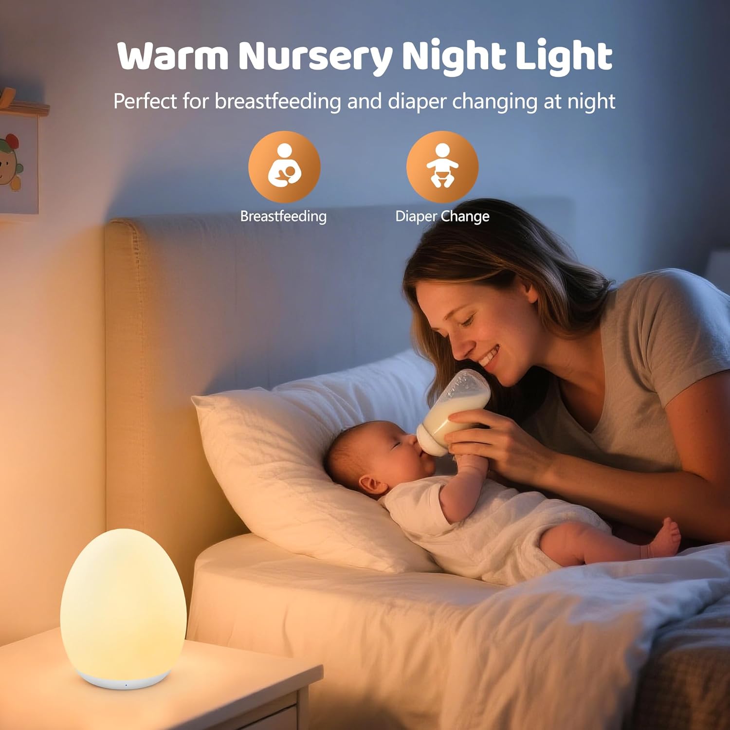 soft silicone night lamp safe for babies and toddlers