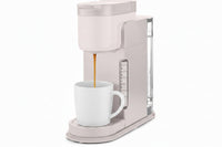 Warm stone single-serve pod coffee maker with removable water reservoir