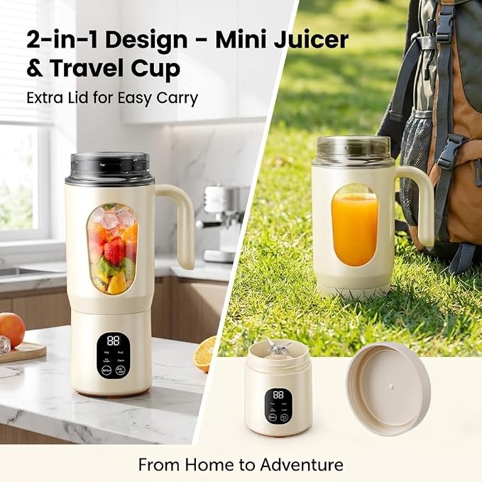 Rechargeable single-serve blender for everyday drinks