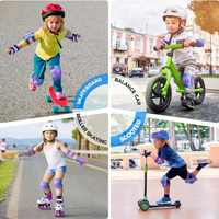 Youth skateboard safety pads with adjustable straps