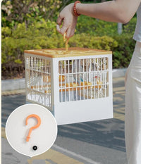 foldable bird cage with easy-clean slide-out tray