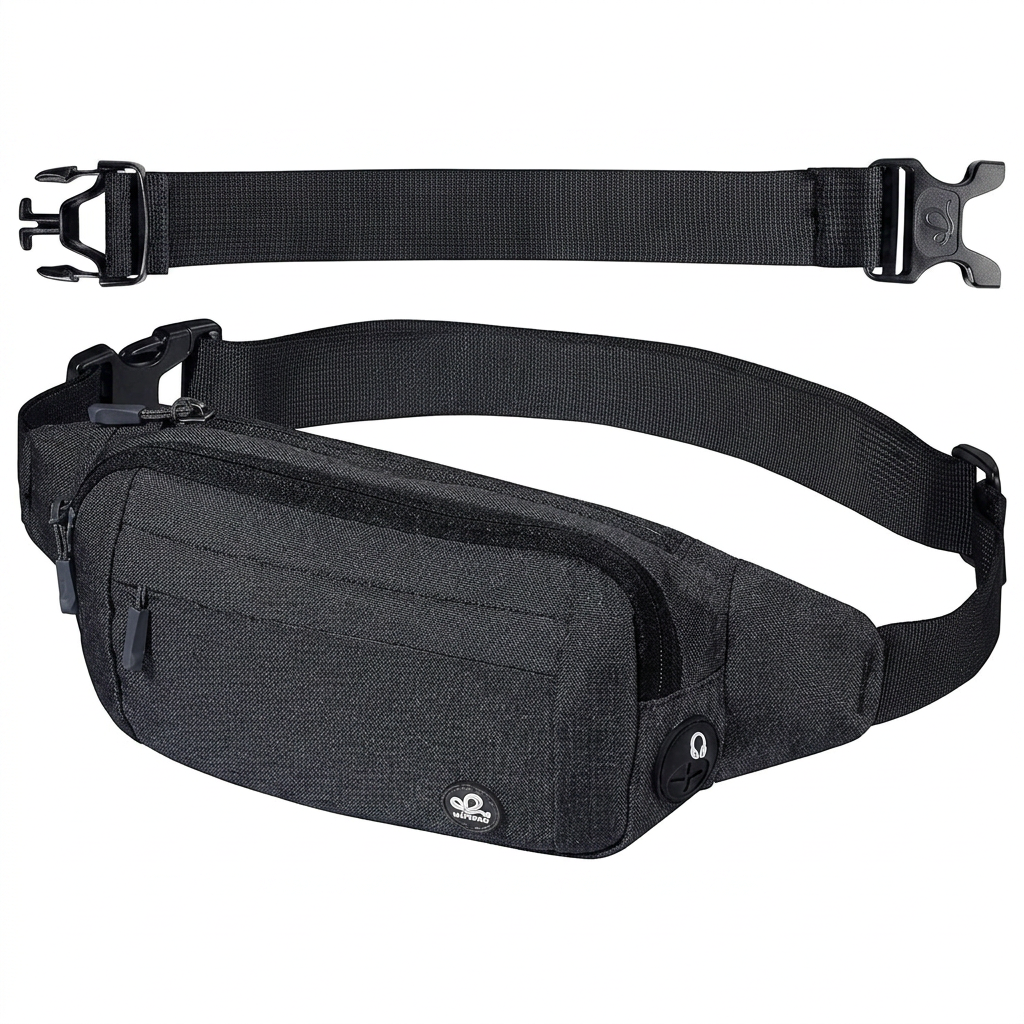 Small hip pouch bum bag for jogging, hiking, and travel