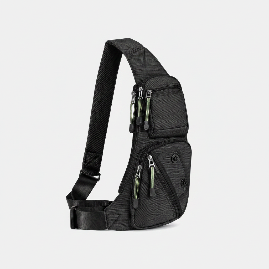 Sling bag crossbody daypack for men and women on white background