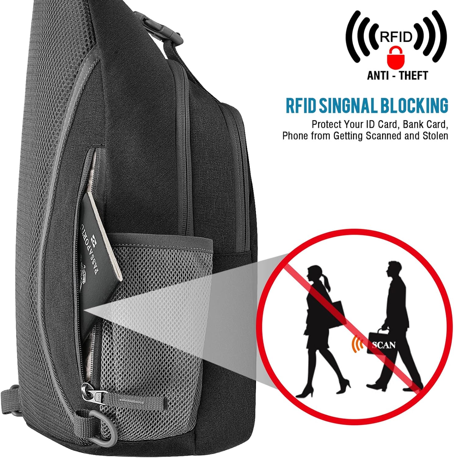Sling bag ideal for daily use, travel, work and shopping