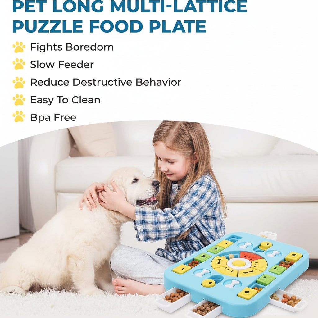 Slow Feeder Dog Bowl for Interactive Mealtime Activity