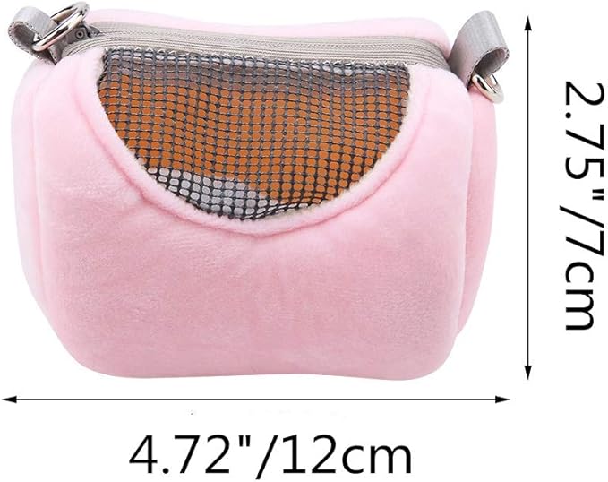 Small Animal Carrier Bag in Pink for Dwarf Hamsters and Other Small Pet
