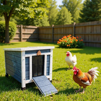 Small animal outdoor house for rabbits, guinea pigs, and cats