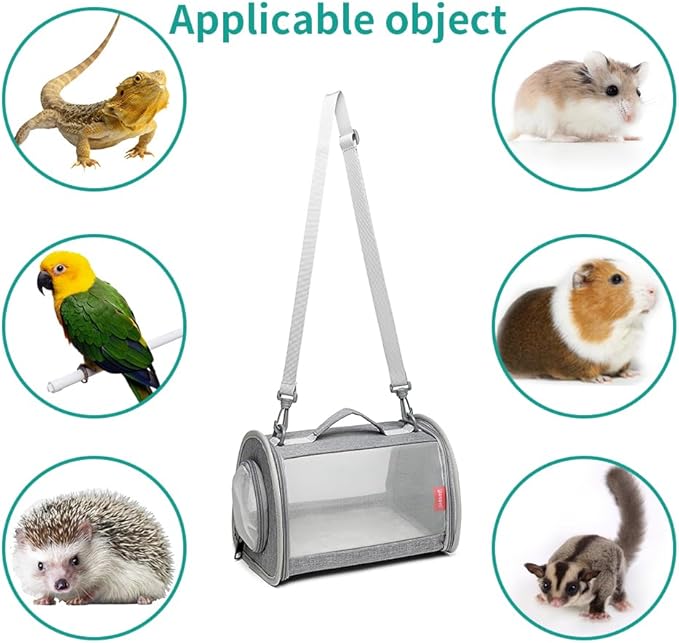 Small Animal Travel Bag for Guinea Pigs, Hamsters, and Rabbits with Portable Handle