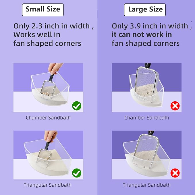 small animal sand bath sifter scoop for cleaning and sand filtering
