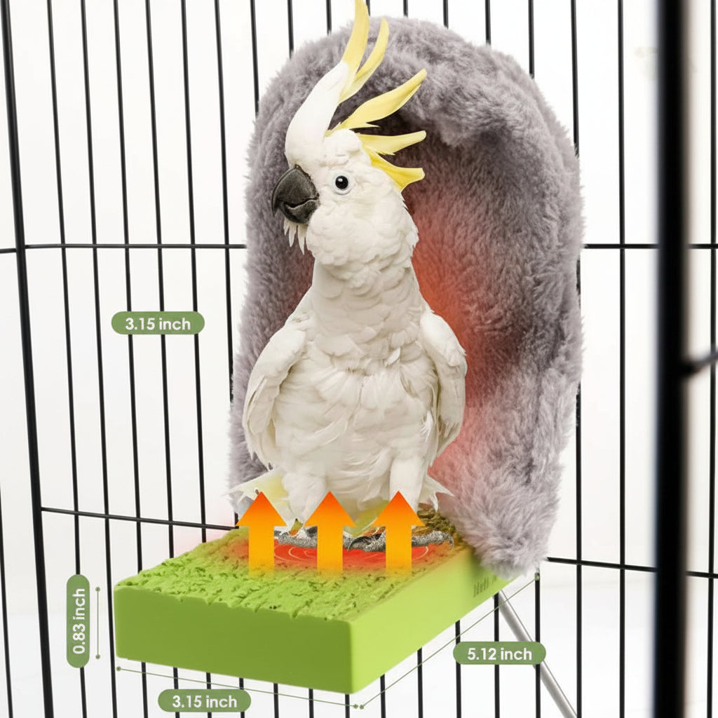 Small Bird Cage Warmer with Heated Perch Design