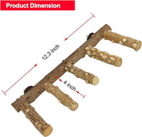Small Bird Ladder Perch Natural Wood Climbing Toy for Cage