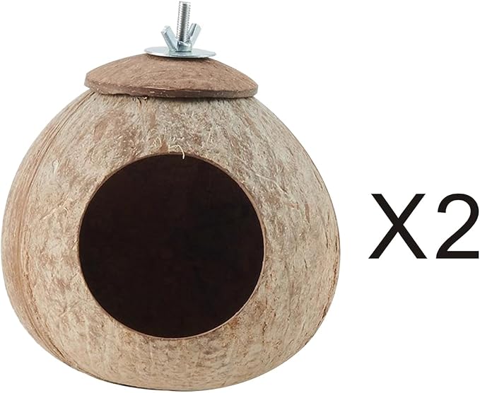 Small Bird Resting House Made From Natural Coconut Shell