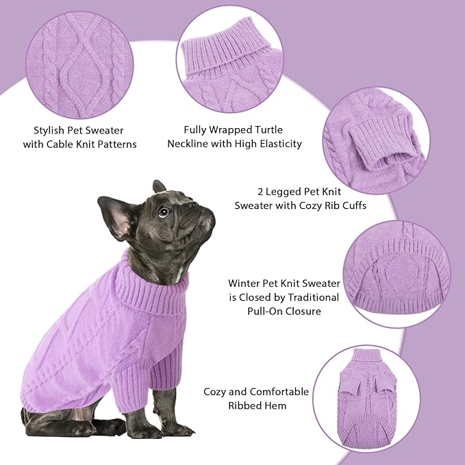 small breed dog winter clothes thick sweater for Dachshund and Bulldog