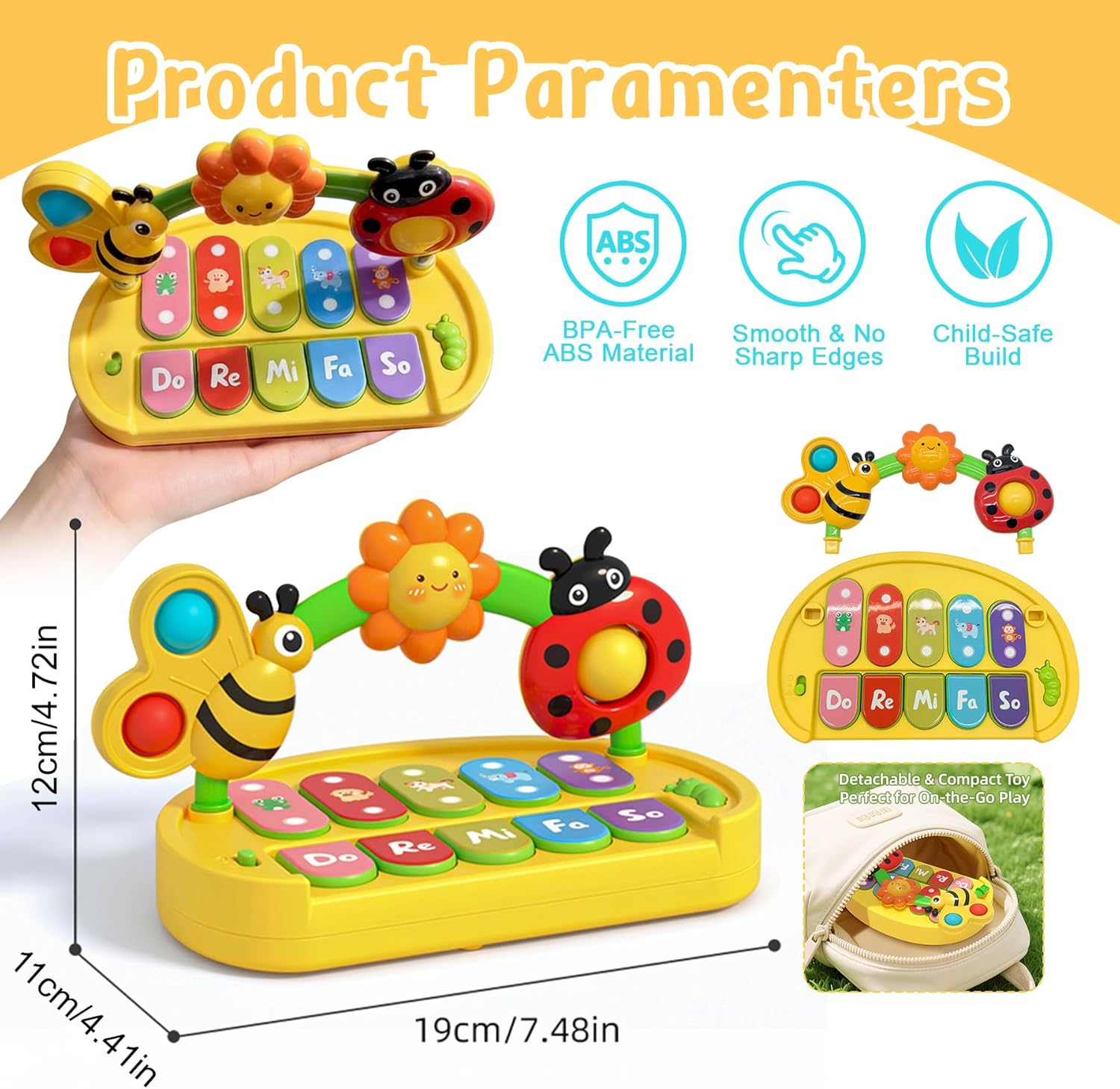 Small musical piano toy for 1 year old baby gift