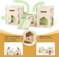 Small Pet Climbing Tower Hideout for Rabbits Chinchillas and Ferrets