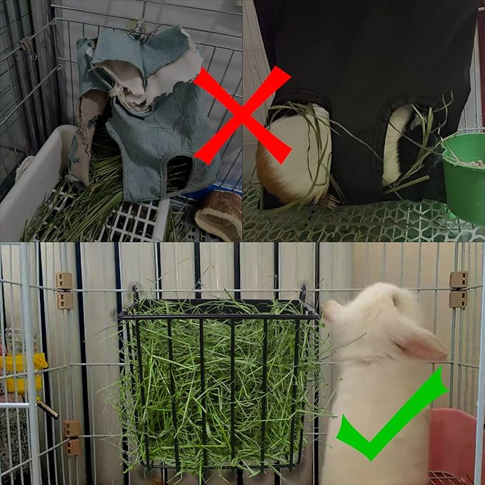 Open-frame hay holder for chinchillas and small animals