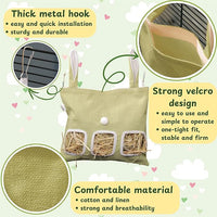 Small Pet Hay Storage Bag for Rabbits, Guinea Pigs, and Hamsters - Hanging Feeder Design