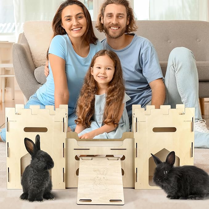 Small Pet Multistory Hideout and Climbing Tower for Rabbits and Rodents