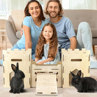 Small Pet Multistory Hideout and Climbing Tower for Rabbits and Rodents