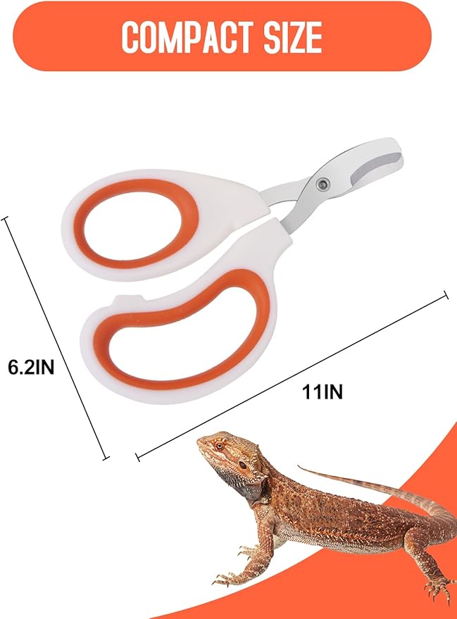 Textured orange handle on compact pet nail clippers